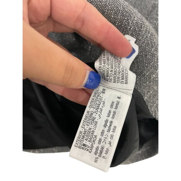 Zara Womens Cropped Blazer Suit Jacket XS Gray Metallic thread 9062/154 NWT - Picture 15 of 16